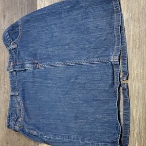 L.l. Bean‎ favorite Fit Denim Skirt Dark wash sz 10